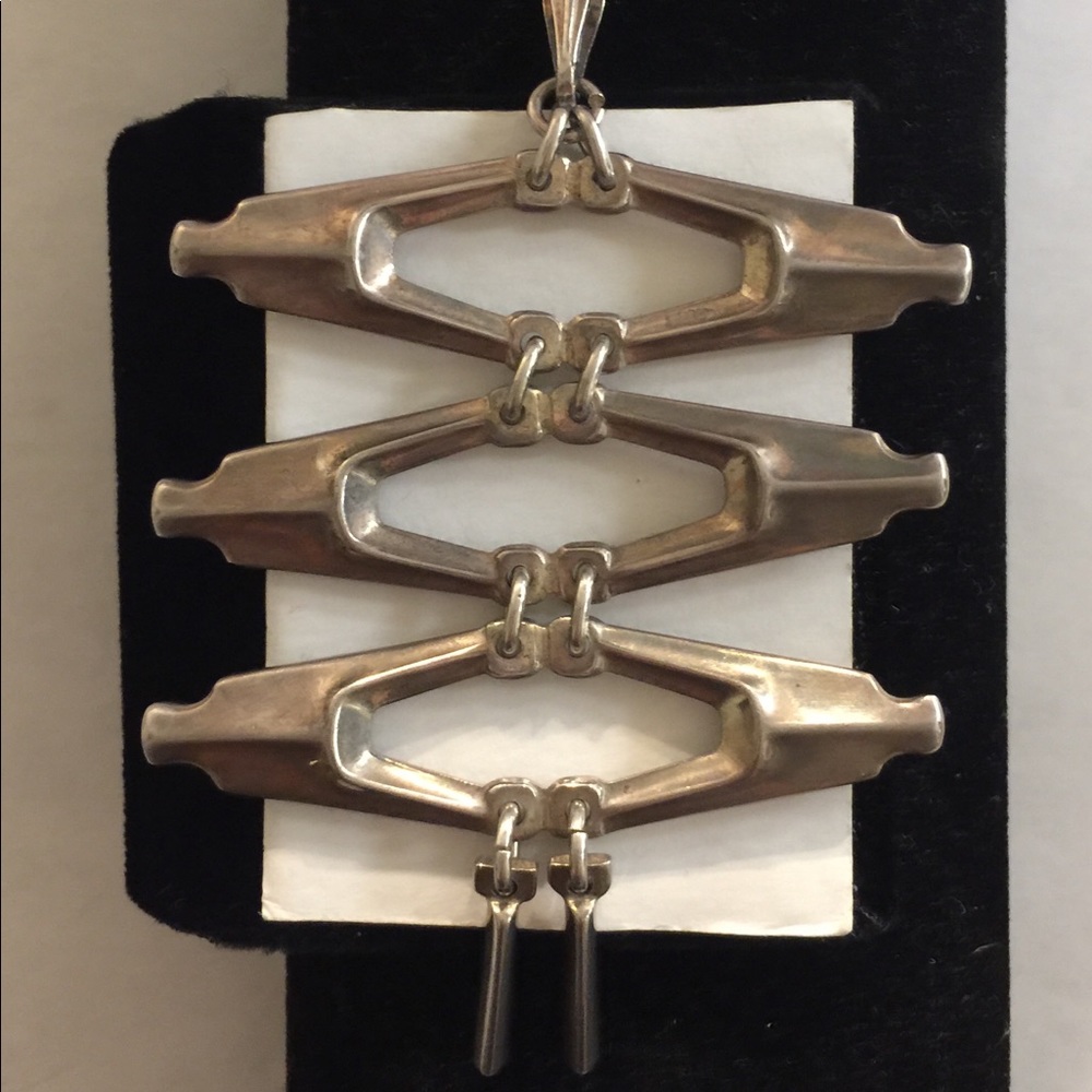 Art Deco Sterling Designer Pendant